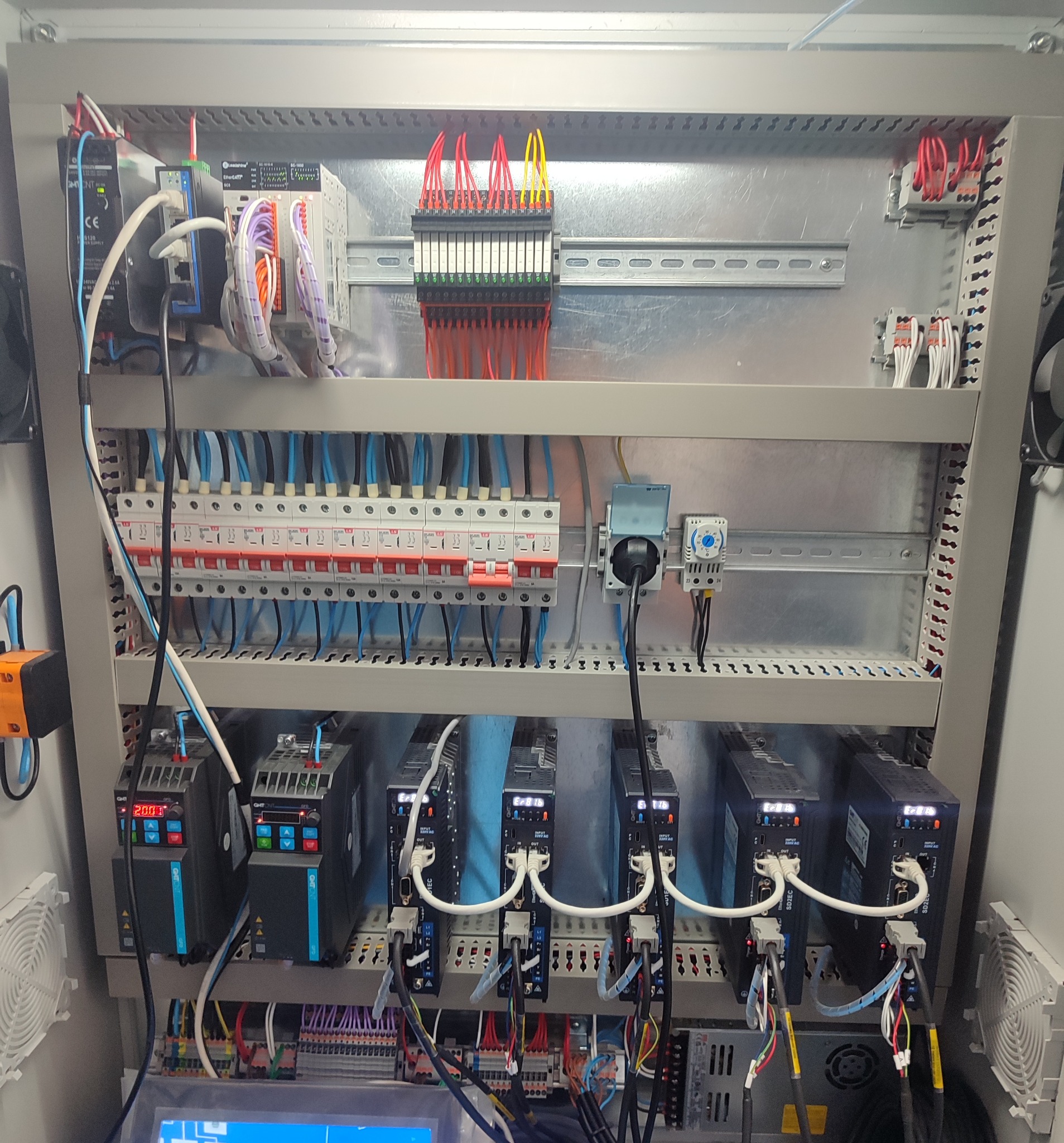 PLC ve servo s&uuml;r&uuml;c&uuml;l&uuml; pano sistemi